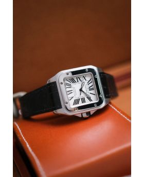 CARTIER Santos 100 Medium White Dial