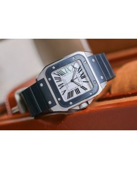 CARTIER Santos 100 XL Black Rubber