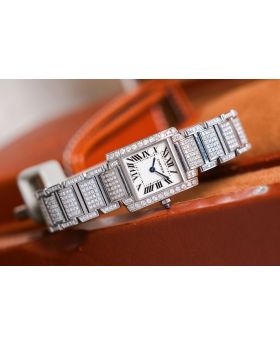 CARTIER Tank Française Full Diamond White Dial