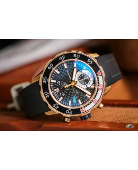 IWC Aquatimer Chronograph IW376903 18K Rose Gold Black Dial 44mm